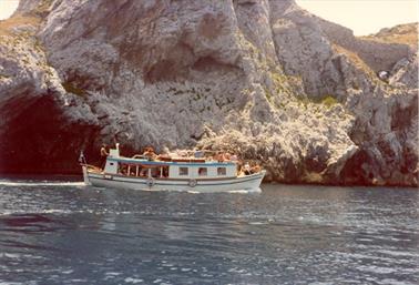 1980 Skiathos 1980-07-003 Ausflugsboot nach Lalaria_478